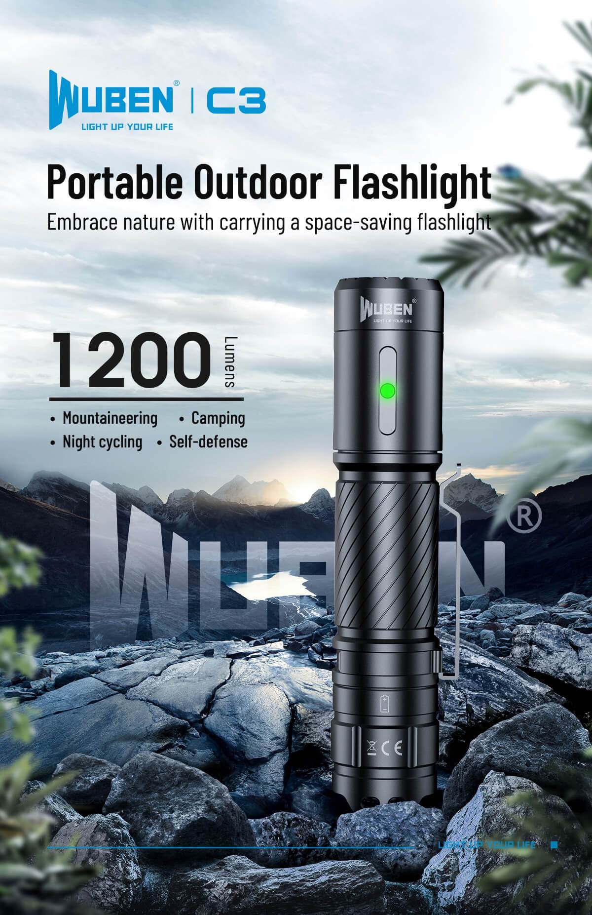 Powerful LED 1200 Lumens Flashlight 3