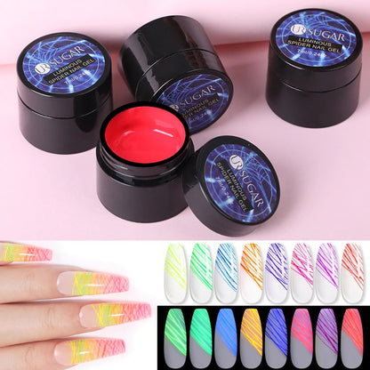 Glow in the Dark Spider Nail Gel 3PCS 3