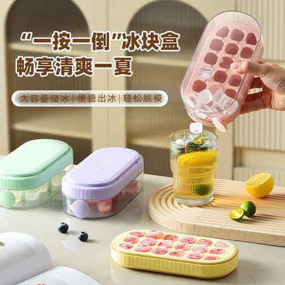 Press-Type Silicone Ice Cube Trays 3