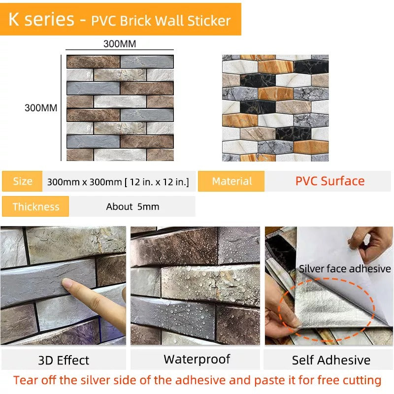 3D Peel and Stick Wall Tiles 3