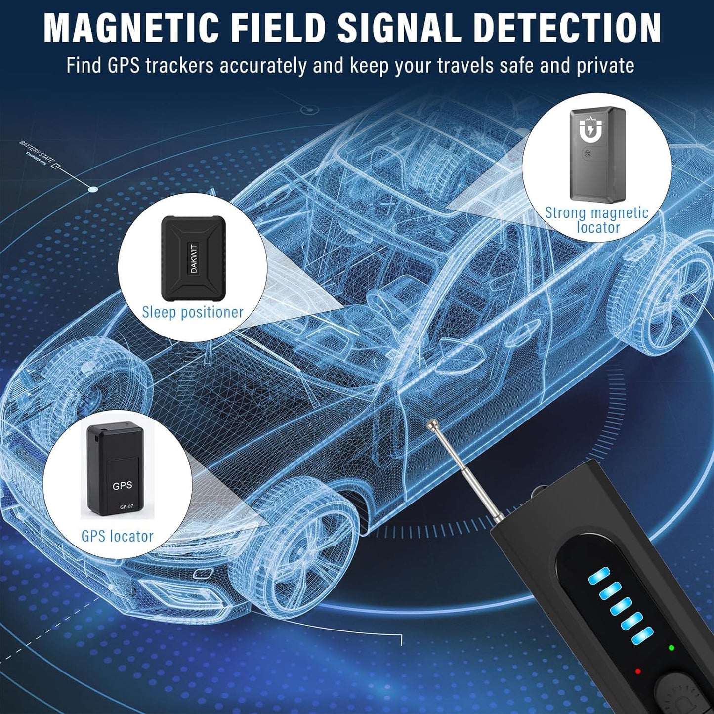 High Sensitivity Anti Spy RF Signal Scanner Hidden Camera Detector 3