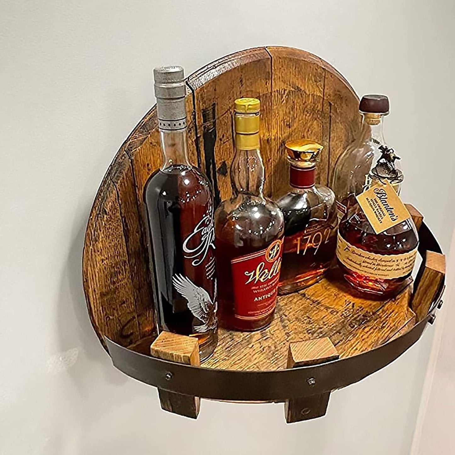 Bourbon whiskey barrel shelf 3