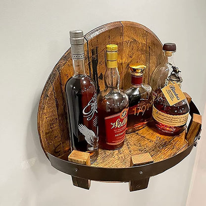 Bourbon whiskey barrel shelf 3