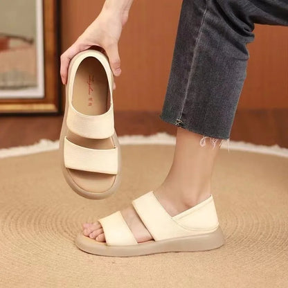 Thick Sole Women's Stylish Genuine Leather Sandals 3