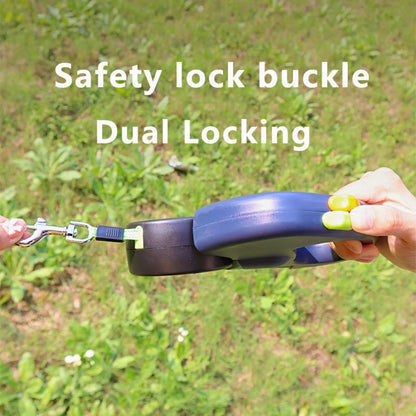 Dual Retractable Reflective 3M Dog Leash with LED Light 360° Tangle-Free 3