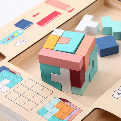 Montessori Wooden Tetris 3
