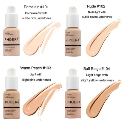 PHOERA Soft Matte Full Coverage Liquid Foundation 3