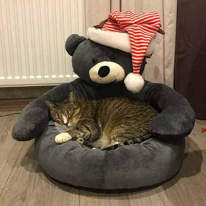 Cute Bear Hug Pet Bed 3