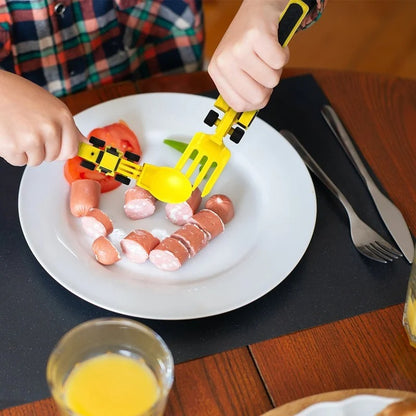 Kid's Constructive Eating Plate and Utensils Set 3