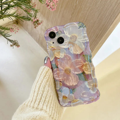 Colorful Retro Oil Painting Print iPhone Case 3