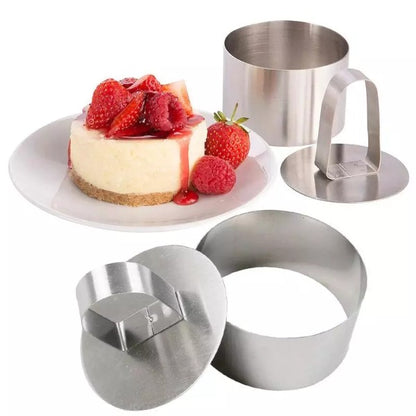 Stainless Steel 3d Round Cake Molds - 2 PCS 3