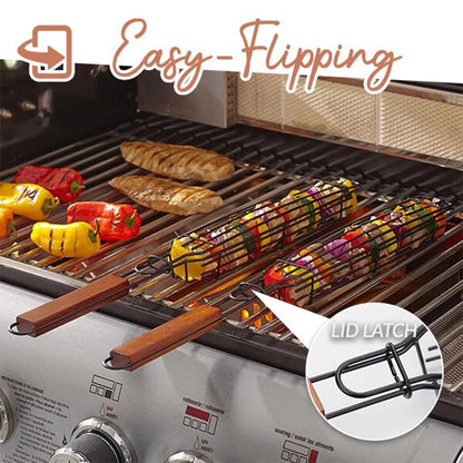 Easy Reusable Kebab Barbecue Basket 3