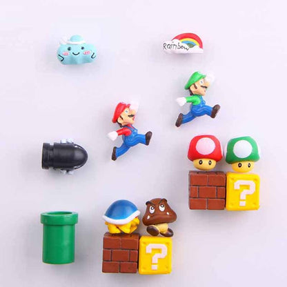 3D Super Mario Resin Fridge Magnets 14PCS 3