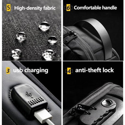 Multifunction Anti-theft USB Shoulder Bag 3