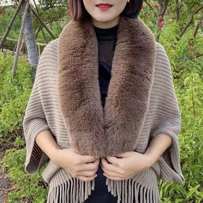 Knitted Loose Thickened Shawl Coat 3