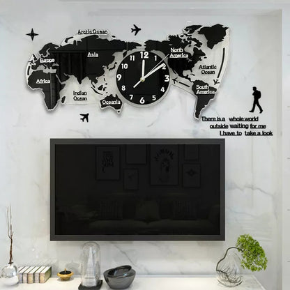 ART MAP MINIMALIST WALL CLOCK 3