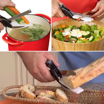 Clever Cutter 2 In 1 Cutting Board And Knife Scissors 3