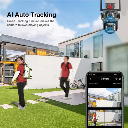 Outdoor Waterproof Wireless WiFi HD Triple Security Camera 3