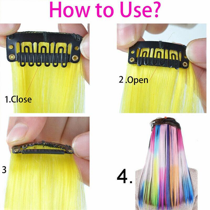 Colorful pieces of wigs 7Psc 3