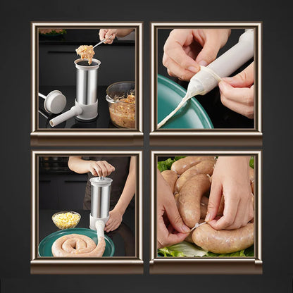 Fast Manual Homemade Sausage Filler with 4 Nozzles 3
