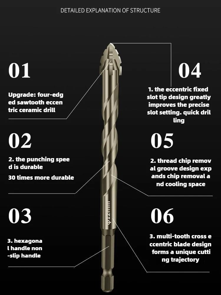 High-Performance Titanium-Coated Drill  5PCS 3