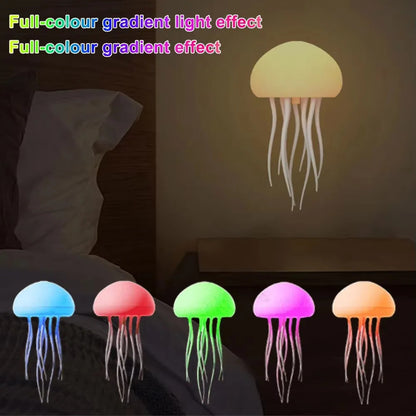 Voice Control RGB Gradient Jellyfish Night Light 3