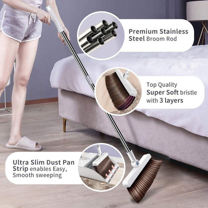 Stainless Steel Built-In Comb Rotating Broom 3