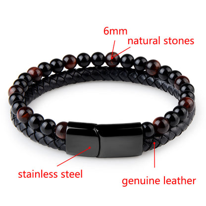 Tiger Eye Natural Lava Bracelet 3