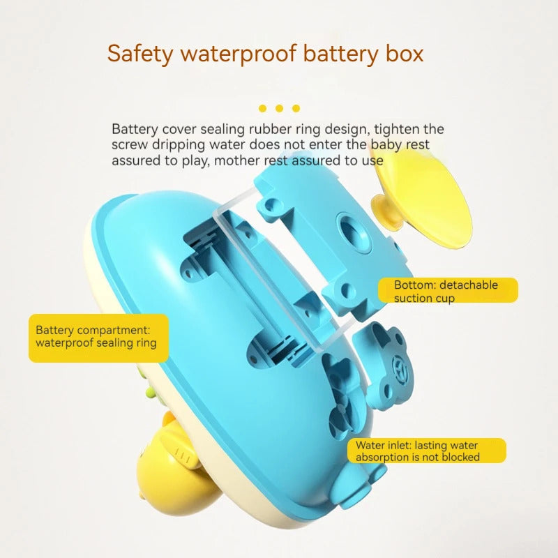 Cute Duck Bathtub Boat Toy – Interactive Water Spray with 3 Emotional Duck Characters for Toddlers 3