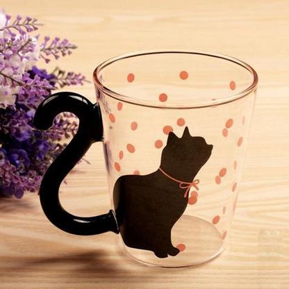 MODERN CAT SILHOUETTE GLASS MUG 3