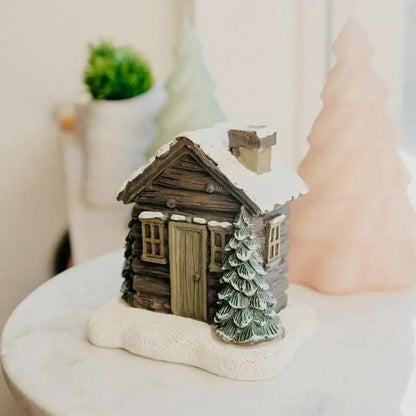 Log Cabin Incense Burner with Smoking Chimney 3