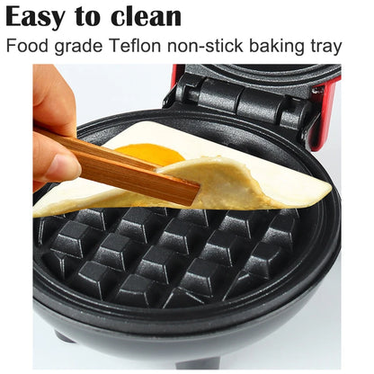 Round Non-Stick Electric Mini Waffle Maker Machine 3