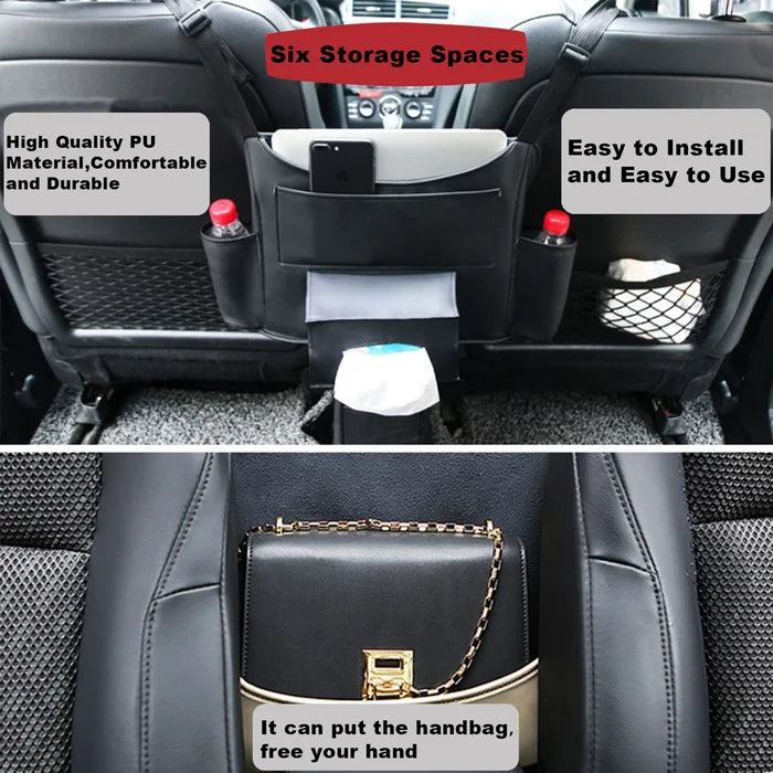 Car Multi Pocket Storage Organizer With Handbag Holder 3