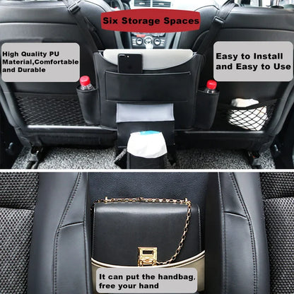 Car Multi Pocket Storage Organizer With Handbag Holder 3
