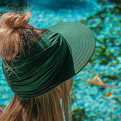 Women's Summer Sun Visor  Hallow Top Outdoor Hat 3