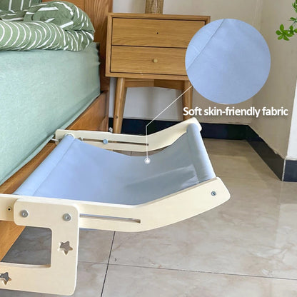 Sturdy Cat Window Hammock – Wooden Hanging Cat Bed with Washable Cotton Canvas 3