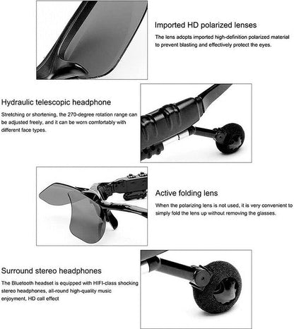 Smart Bluetooth Headset Polarized Sunglasses 3