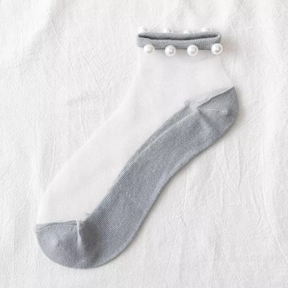 Pearl Transparent Socks -2 Packs 3