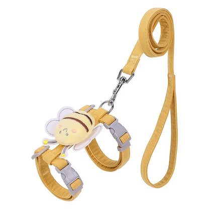 Cartoon Bee Pet Harness Leash & Collar Set 3