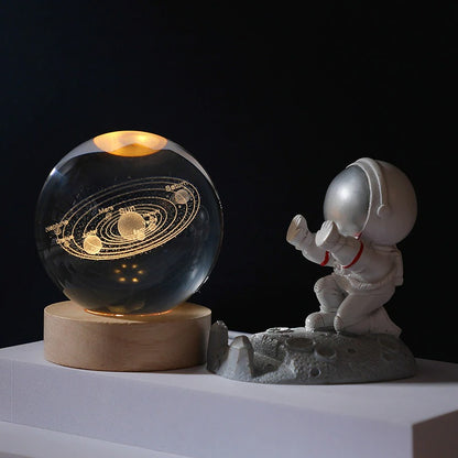Luminous 3D Glowing Crystal Globe 3