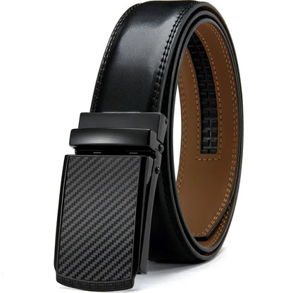 Leather Ratchet Belt With Adjustable Buckle CrackSlick 3