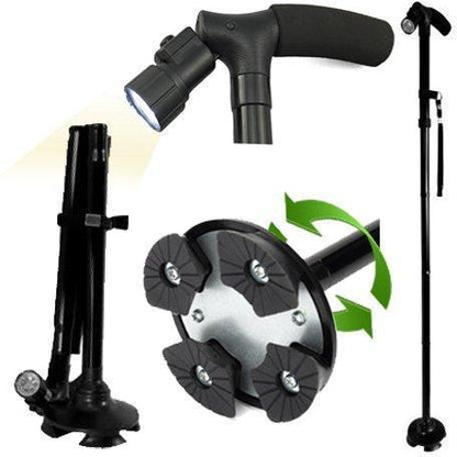 Multi-Function LED Folding Walking Stick 3
