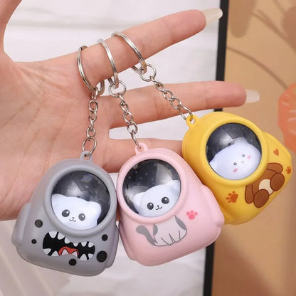 Cute Cat Mini Keychain Flashlight – LED Pocket Torch, Battery Powered, Ultra-Compact 3