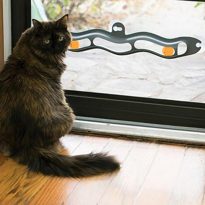WINDOW MOUNTED TRACK BALL TOY FOR CATS 3