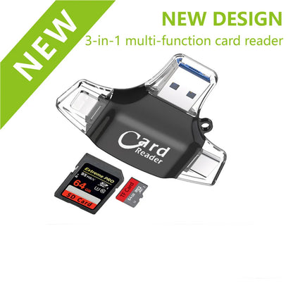 Multi-Port 4 in1 Universal SD TF Card Reader 3