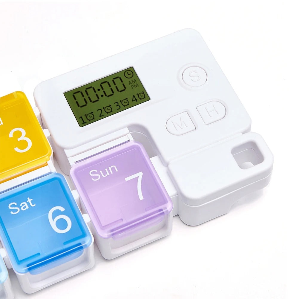 Smart Weekly Pill Organizer with Timer 3