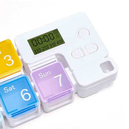 Smart Weekly Pill Organizer with Timer 3