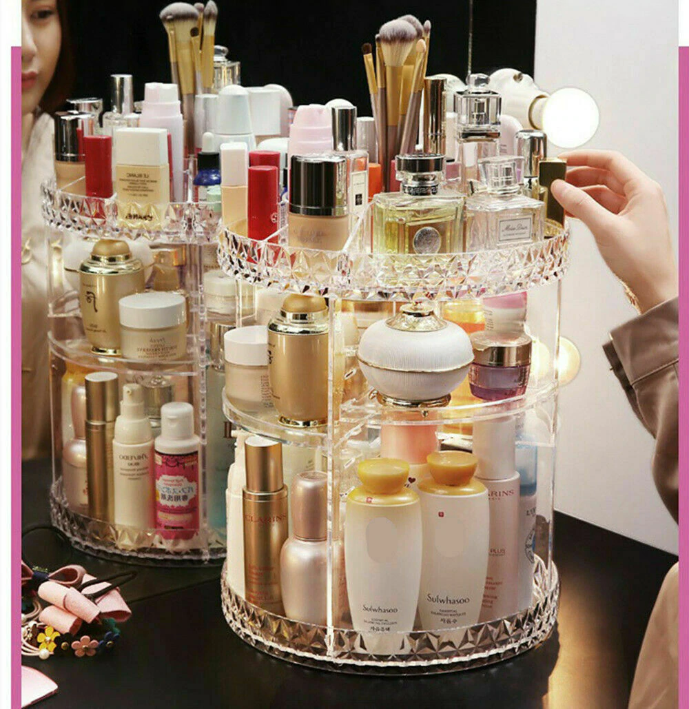 Rotating Crystal Cosmetic Storage Box 2