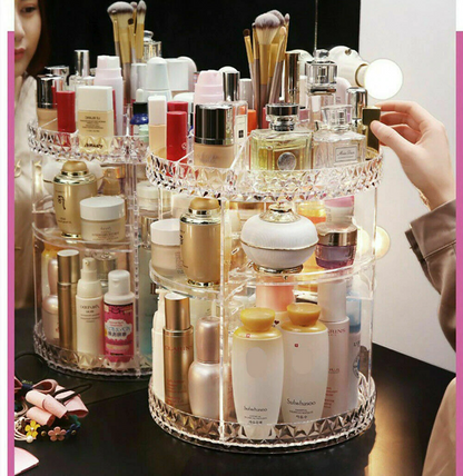 Rotating Crystal Cosmetic Storage Box 2