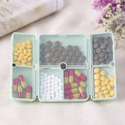 7 Compartments Portable Pill Case Travel Pill Box 3